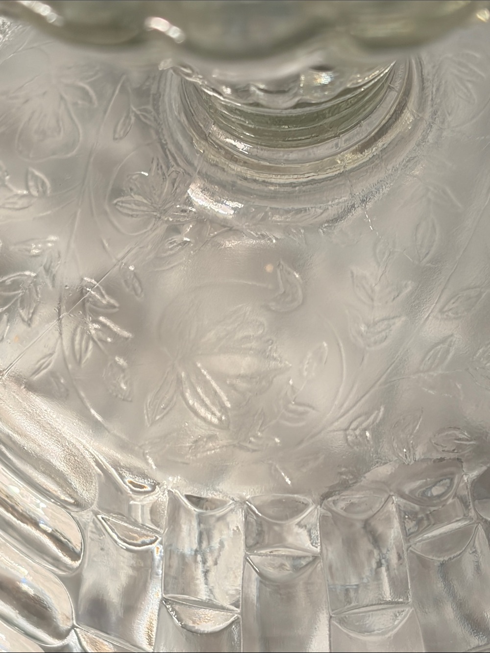 Vintage Clear Glass Compote Pedestal Vase - Picture 7 of 10